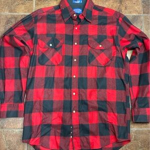 Pendleton Field Shirt Wool Red and Black